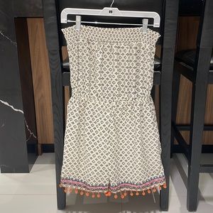 TOPSHOP Romper with pompom details. NWOT size S